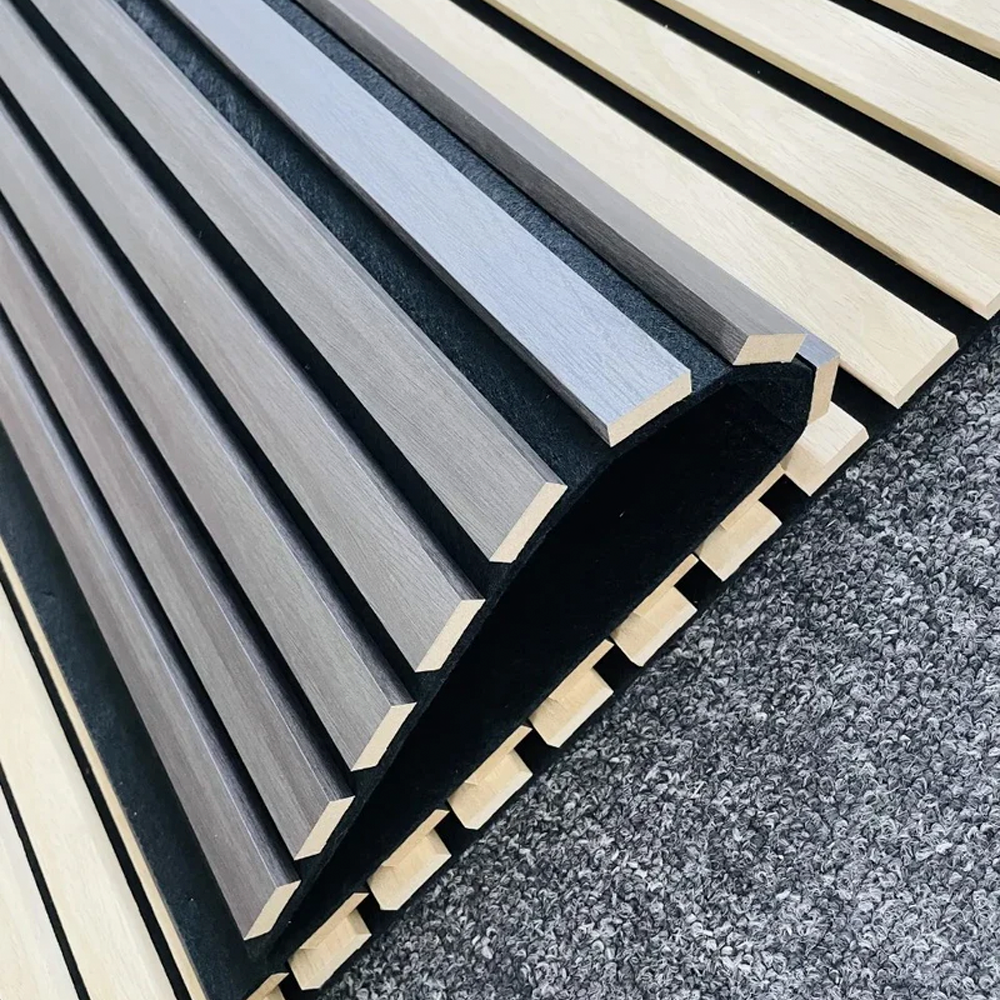 Painel de parede acústico ripado 270cm × 110cm - Acabamento de luxo