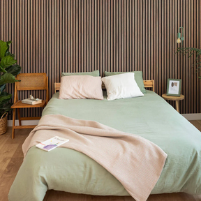 Painel de parede acústico ripado 270cm × 110cm - Acabamento de luxo